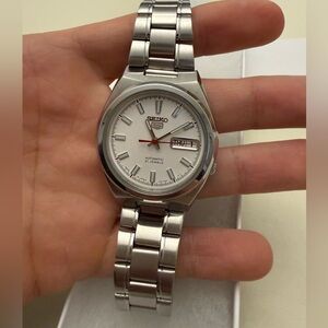 Seiko 5 Automatic Watch - White Dial 37mm